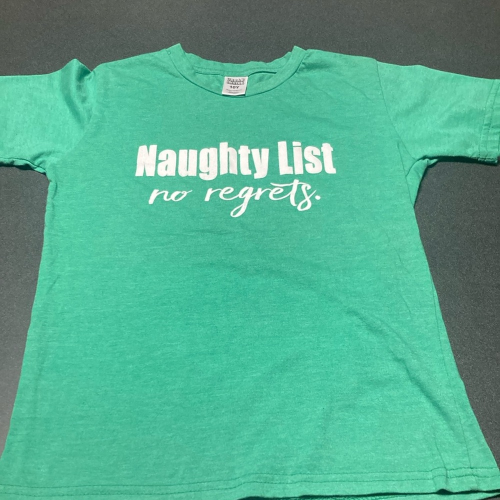 Naughty List no regrets Christmas t shirt
